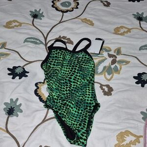 DSW Green and Black Swimsuit